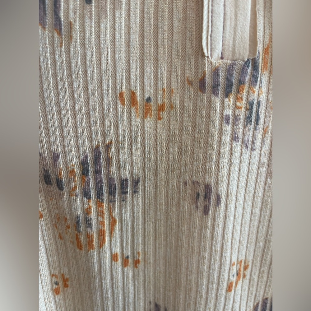 NWT FREE PEOPLE Ribbed Long Sleeve Floral Top - Picture 9 of 13